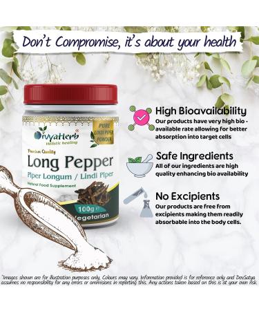 Piper Longum Powder (Pippali - Lindi Piper) - Premium Quality Herbal Supplement - Buy Online on GoSupps.com