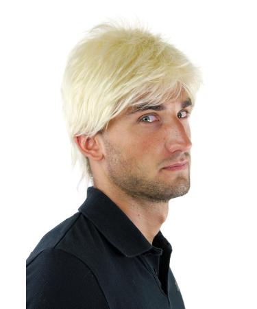 Shop Wig Me Up GFW1169-613 Platinum Blonde Men's Short Wig - Youthful Fashionable & Casual Toupet for a Wild Look - Buy Online on GoSupps.com