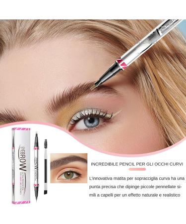 Dual-ended eyebrow pencil eyebrow pencil - 2-in-1 smudge-proof eyebrow pencil and eyeliner pen | Dual-headed eyebrow pen for - Buy Online on GoSupps.com