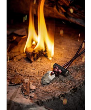 Wazoo Bushcraft Fire Starter Necklace - Handcrafted in USA, Black Ceramic - Buy Online on GoSupps.com