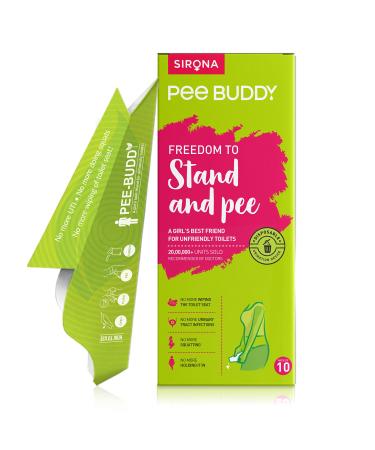 PeeBuddy 10 Funnels Portable Female Urination Device | Disposable Female Urinal Funnel | Travel, Camping, Hiking and Outdoor Activities | Discreet and Compact Stand and Pee Funnel for Women, Girls - Buy Online on GoSupps.com