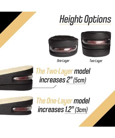 Height Increase Insoles with Fur & Air Cushion | 2 Layers Shoe Lifts for Men (US 7-9.5) - Boost Your Height & Comfort - Buy Online on GoSupps.com