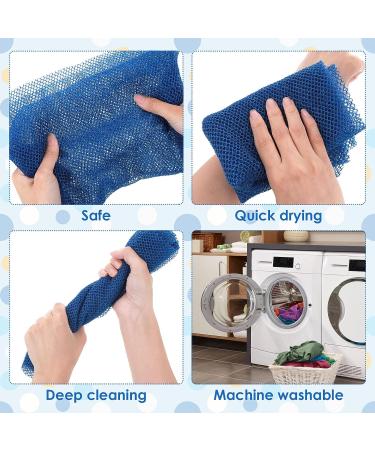 African Exfoliating Net Sponge Bath Set - 2 Pieces for Skin Smoother, Daily Use | Black Blue - Buy Online on GoSupps.com