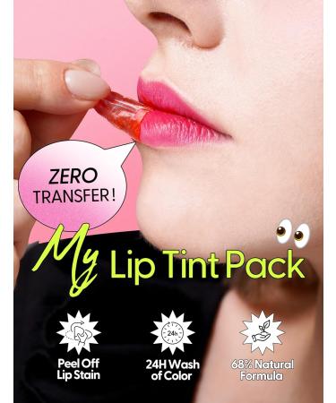 LIP My Tint Pack - Korean Waterproof Lip Stain | Long-Lasting Kiss-Proof Peel Off Lipstick in Plum Berry (0.50 Fl Oz - Buy Online on GoSupps.com