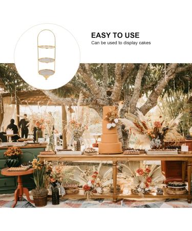 Cabilock Three-tier Pallet Rack Dessert Trays Metal Cupcake Stand Food Display Tower Buffet Fruit Plate Decorative Dessert Rack Iron- Art Cake Holder Baby Wrought Iron Wedding Desk 27x10.5cm Golden - Buy Online on GoSupps.com