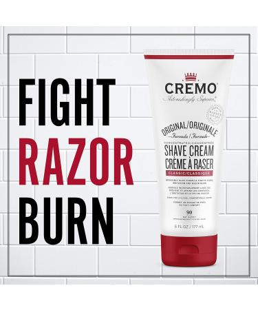 Cremo Original Shave Cream Smooth Shaving Cream Fights Razor Burn Nicks and Cuts 6 Fl Oz - Buy Online on GoSupps.com