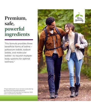 Terry Naturally Tri-Iodine - Dietary Supplement for Breast & Prostate Health Support - Healthy Thyroid Function Supplement Aid - 12.5mg 90 Capsules (Pack of 2) - Buy Online on GoSupps.com