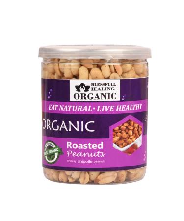 Blessfull Healing Organic Natural Vegan Cheesy Jalapeno Roasted Peanuts Crunchy Healthy Snacks 300 Gram