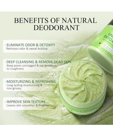 Gommage D toxifiant pour les Aisselles au Th Vert - Naturel avec Menthe et Arbre Th pour liminer les Odeurs 230g - Buy Online on GoSupps.com