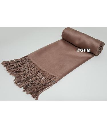 GFM Smooth Shiny Pashmina Style Scarf in Cadbury Brown - L9 - Buy Online on GoSupps.com