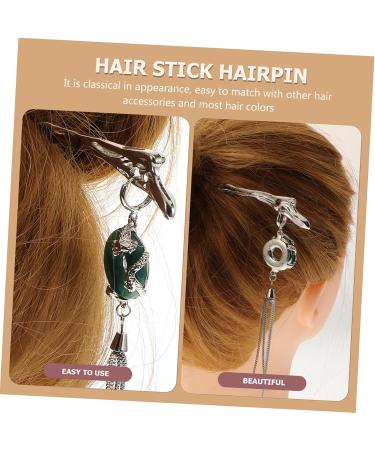 LALAFINA Hairpin Chinese Flower Hair Chopsticks Rhinestone Barrettes for Women Bridal Hair Clip Japanese Hair Pin Hair Bun Stick Chopstick Rhinestones Hair Stick Miss Acrylic - Buy Online on GoSupps.com