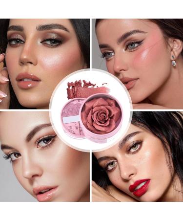  yakermur Rose Blush 3D Petal Pattern Travel Size - Contour & Highlighter Cream 3.5g Naturally Scented Nude Complexion for Travel Weddings and All Seasons - Buy Online on GoSupps.com