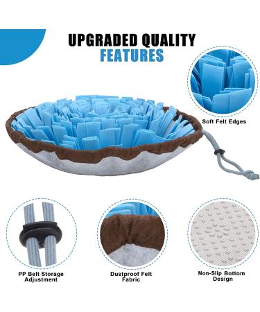 Adjustable Snuffle Mat with Suction Cup - Dog Enrichment Toy Set with Training Clicker for Slow Eating and Stress Relief - Buy Online on GoSupps.com
