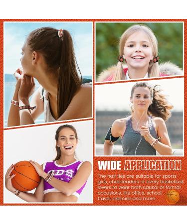 20 Pcs Basketball Hair Ties - Elastic Ponytail Holders for Girls & Women | Basketball Party Team Accessories - Buy Online on GoSupps.com