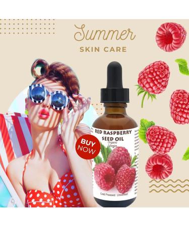 Best Nature's Red Raspberry Seed Oil 100% Pure Organic Cold-Pressed Natural Face & Hair Moisturizer Rich in Vitamin E Omega 3 Anti-Aging Skincare 2 fl oz / 60 ml Rasprberry 2 Fl Oz (Pack of 1) - Buy Online on GoSupps.com