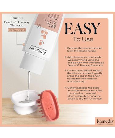 KAMEDIS Anti-Dandruff Therapy Shampoo & Scalp Treatment - Botanical Moisturizer Overnight Lotion & Massager Brush for Dry Itchy Flaky Scalp Relief - Buy Online on GoSupps.com