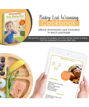 Cradle Plus 100 Foods Before 1 Scratch Off Poster with Baby Led Weaning Book - Baby Food Ideas, Tracker, Cookbook, Crown and Certificate - Yellow - Buy Online on GoSupps.com