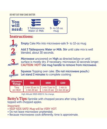 Betty Crocker Mug Treats Cinnamon Roll 11.8 oz 4 ct - Cinnamon-Raisin Flavor, Pack of 6 - Buy Online on GoSupps.com