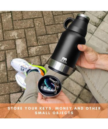 Miracle Pets 1L Stainless Steel Dog Drinking Bottle & Food Bowl - BPA-Free On-the-Go Puppy Accessories with Cleaning Brush - Buy Online on GoSupps.com