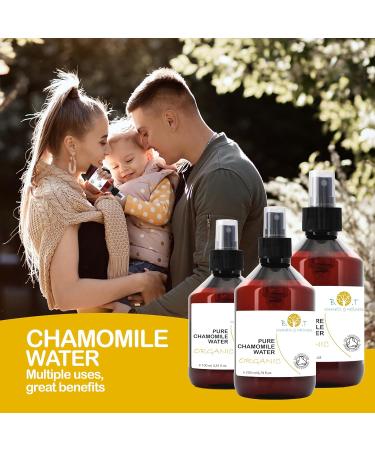 B.O.T. Cosmetics & Wellness - 100% Pure Organic Chamomile Hydrolat Floral Water 500 ml | Anti-Allergic & Anti-Inflammatory | Ideal for Skin Problems & Baby Care | Store at 10 C for Longevity - Buy Online on GoSupps.com