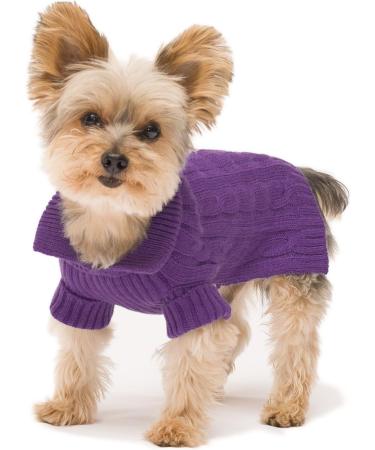 Stinky G Violet Aran Dog Sweater - Size XS #08 Violet - Buy Online on GoSupps.com