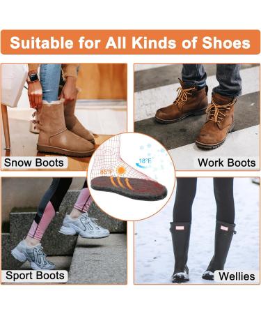Buy LARGERED 2 Pairs Sheepskin Insoles - 17MM Thick Winter Warm Wool Inserts for Men & Women - Cozy Fluffy Fleece Replacement Soles - EU45/12US 14 - Cream & Grey - Buy Online on GoSupps.com