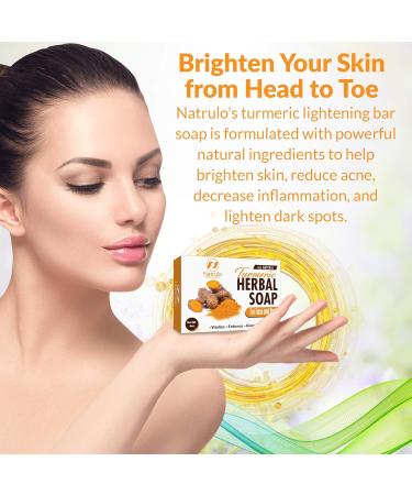 All-Natural Turmeric Soap Bar for Face & Body - Reduces Acne Brightens Scars Cleanses Skin - 4 Oz Made in USA - Ideal for All Skin Types - Buy Online on GoSupps.com