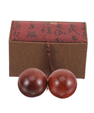 1 set of gymnastics ball stress balls fitness massage handball practical wooden balls health wellness wooden play with ball play handicrafts older relaxation ball rosewood