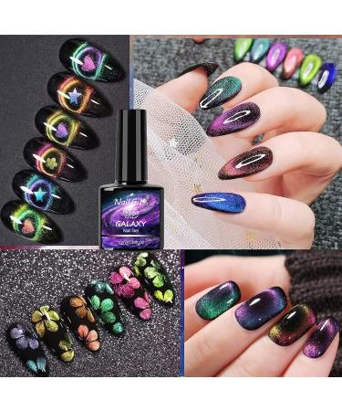 9D Cat Eye Gel Polish Set B - Dual Colors Holographic Chameleon Gel with Magnet Stick | Salon Quality Base, Top & Matte Coat Included - Buy Online on GoSupps.com