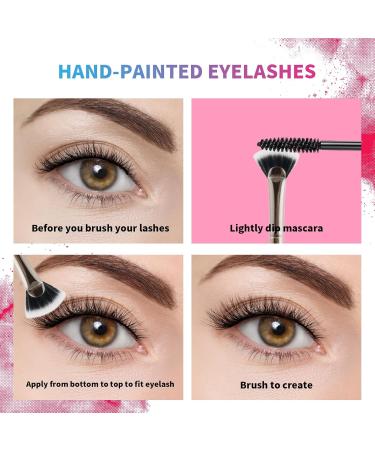 Buy Multifunctional Mascara Brushes for Eyelashes & Eyebrows - Angled Fan Shaped Eye Makeup Tools for Perfect Lash Separation - Buy Online on GoSupps.com