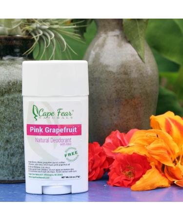 Pink Grapefruit Natural Deodorant Stick - Aluminum Free & Preservative Free (2.5oz) | Eco-Friendly International Shipping - Buy Online on GoSupps.com