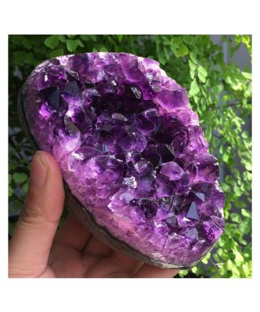 Natural Amethyst Cluster Crystal Specimen Freeform (Color : Purple Size : 800-900g) 800-900g Purple
