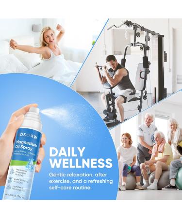 AOSORW Pure Magnesium Oil Spray - Organic Natural Topical Magnesium for Nighttime Comfort Sleep - Non-Greasy for Feet Hands and Body - 4.8 Fl Oz - Buy Online on GoSupps.com