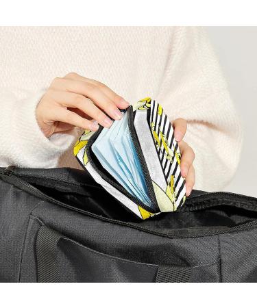 Anna Cowper Bananas Stripes Sanitary Napkin Storage Bag - Menstrual Cup Pouch Multifunctional Period Bag for Women/Girls - 1Pc Multi-colored - Buy Online on GoSupps.com
