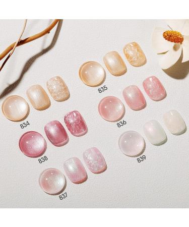 Gellen Pearl Gel Nail Polish Set - 6 Pearlescent Shell Colors | Shimmer Mermaid Gel for Salon & DIY - Buy Online on GoSupps.com