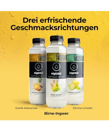 HyDR8 Sugar-Free Electrolyte Drink - Refreshing Pear Flavor - 5 Essential Electrolytes with Magnesium - 12x500ml Pack for Sports & Celebrations - Buy Online on GoSupps.com