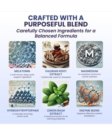 Sleep Aid Supports Natural Sleep & Relaxation 60 Capsules Sleep Supplement to Help with Calmness & Rest 10mg Melatonin & REM Enzyme Delivery System (Serving Size: 2 Capsules) 60 Count (Pack of 1) - Buy Online on GoSupps.com