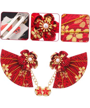 minkissy 2 Pairs flower design hair clips kimono cute sector Cherry blossoms Accessories hairpin Costume clothing kids hair accessories kids barrettes for hair Japan accessories - Buy Online on GoSupps.com