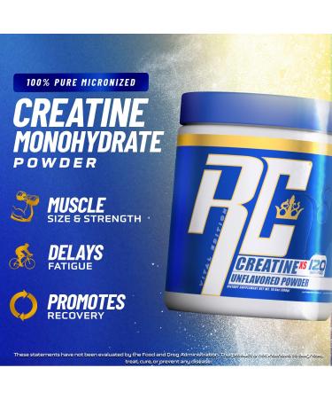 Ronnie Coleman Creatine-XS | Unflavored Creatine Monohydrate Powder for Muscle Building & Strength | 120 Servings - International Shipping Available - Buy Online on GoSupps.com