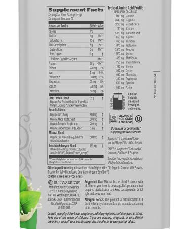 Organic Vegan Protein Powder - 30g Plant-Based Protein Sugar-Free Gluten-Free Non-GMO | Unflavored BCAAs - 20 Servings | Premium Active Sport Formula - Buy Online on GoSupps.com