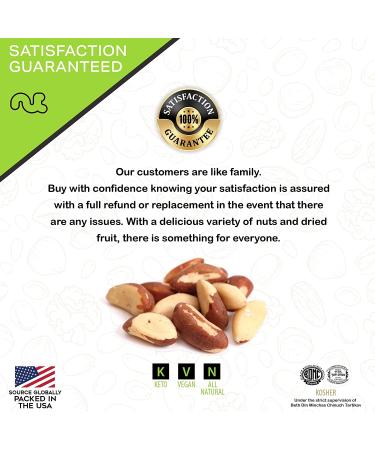 Raw Brazil Nuts - Unsalted, Whole, Superior Quality (32oz) - Fresh, Resealable Bag - Healthy Protein Snack, Keto Friendly, Vegan - Kosher Certified - Buy Online on GoSupps.com