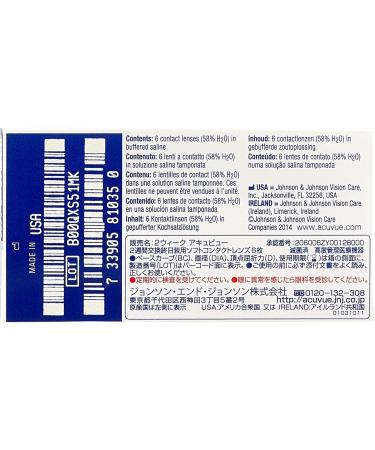 Buy Acuvue 2-Week Soft Lenses - 6 Pieces | BC 8.7 mm | DIA 14 | -3.25 Diopters - International Shipping - Buy Online on GoSupps.com