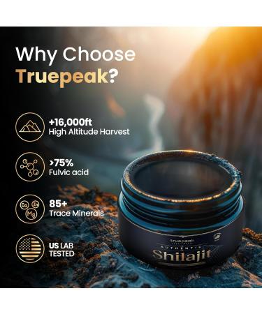 Himalayan Shilajit Resin - Gold Grade US-Lab Verified&Tested 500 mg Maximum Potency 85 Trace Minerals with Fulvic & Humic Acid Energy & Immune Support 30g - Buy Online on GoSupps.com