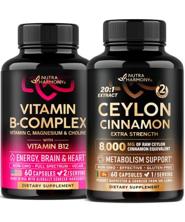 NUTRAHARMONY Vitamin B Complex & Ceylon Cinnamon Capsules