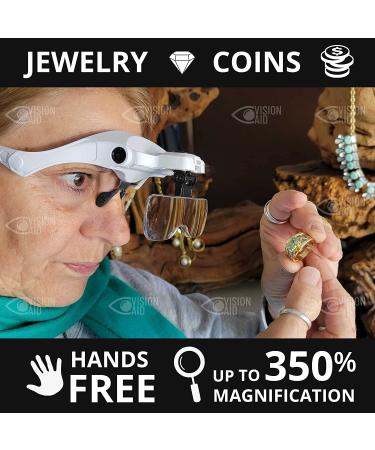 Hands-Free Headband Magnifying Glasses with Light - Ideal for Hobby, Reading, and Jewelry Making - Includes Storage Case - Buy Online on GoSupps.com