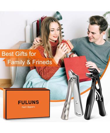 Premium Nail Clippers for Seniors - Angled Head & Wide Jaw for Thick Toenails | Sharp Slanted Curved Nail Cutters for Ingrown Nails - Best Toe Nail Clippers for Men - Buy Online on GoSupps.com