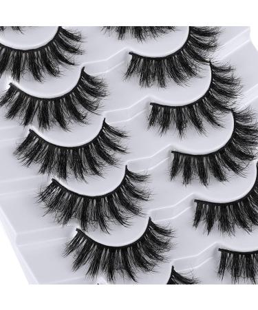 Shop 8D Fluffy False Eyelashes - Wispy Faux Mink Cat Eye Lashes | 7 Pairs Pack | Lightweight & Comfortable - Buy Online on GoSupps.com