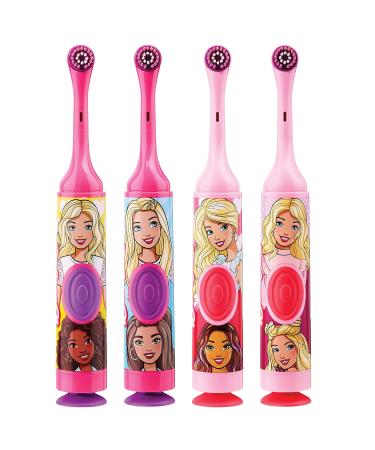 Barbie Kids Power Electric Toothbrush with Suction Cup Base - Pack of 4 | Ages 3+ | Oral Health and Plaque Removal for Home or Travel - Buy Online on GoSupps.com