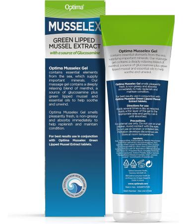 Optima MusselEx Gel Natural Cruelty Free Green Lipped Mussel Extract Tissue & Joint Massage 125 ml (Pack of 2) - Buy Online on GoSupps.com