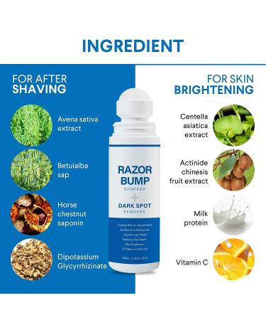 Razor Bump Stopper & Dark Spot Remover: Ingrown Hair Treatment for Men & Women - Buy Online on GoSupps.com